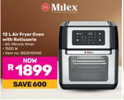 Milex 12L Air Fryer Oven With Rotisserie