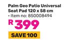 Palm Geo Patio Universal Seat Pad 120 x 58cm
