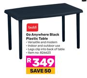 Buddi Go Anywhere Black Plastic Table