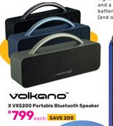 Volkano X VXS200 Portable Bluetooth Speaker-Each