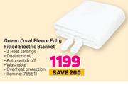 Pure Pleasure Queen Coral Fleece Fully Fitted Electric Blanket