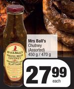 Mrs Ball's Chutney Assorted-450g/470g Each