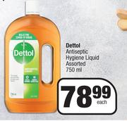 Dettol Antiseptic Hygiene Liquid Assorted-750ml Each