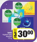 Dettol Hygiene Soap Assorted-For Any 3 x 175g