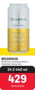 Belgravia Gin & Tonic, Gin & Dry Lemon Or Gin & Dark Cherry Cans-24 x 440ml