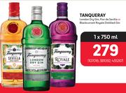 Tanqueray London Dry Gin, Flor De Sevilla Or BlackCurrent Royale Distilled Gin-750ml Each
