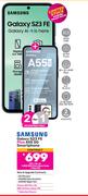 2 x Samsung Galaxy S23 FE Plus A55 5G Smartphone-On 1.3GB Red Top Up Core More Data + Flexi 80