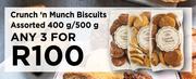 Crunch n Munch Biscuits Assorted-For 3 x 400g/500g