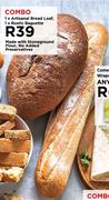 1 x Artisanal Bread Loaf, 1 x Rustic Baguette-Combo