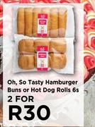 Oh, So Tasty Hamburger Buns Or Hot Dog Rolls-For 2 x 6s