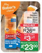 Sasko Standard White Sliced Bread-2x700g