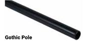 Gothic Pole Black-1.5m x 22mm
