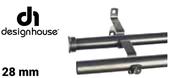 Design House 28mm Pole Set Double 1.5m