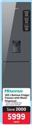 Hisense 263L Bottom Fridge/Freezer With Water Dispenser H370BMIB-WD