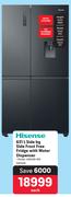 Hisense 631L Side By Side Frost Free Fridge With Water Dispenser H800SB-WD