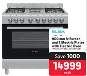 Elba 900mm 4 Burner & 2 Electric Plates With Electric Oven 04-96CL727