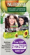 Garnier Nutrisse Creme Permanent Hair Colour Assorted Shades-for 1