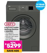 Defy 6Kg Front Loader Washing Machine DAW382