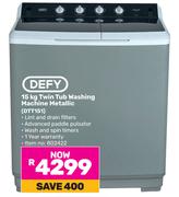 Defy 15Kg Twin Tub Washing Machine Metallic DTT151