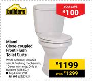 Builders Miami Close-Coupled Front Flush Toilet Suite 326507