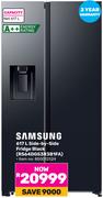 Samsung 617L Side By Side Fridge Black (RS64DG53R3B1FA)