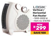 Logik Vertical/Horizontal Fan Heater