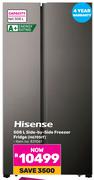 Hisense 508L Side By Side Freezer/Fridge H670SIT