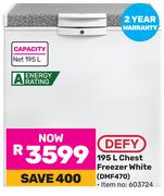 Defy 195L Chest Freezer White DMF470