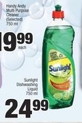 Sunlight Dishwashing Liquid-750ml 