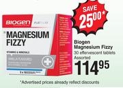 Biogen Magnesium Fizzy 30 Effervescent Tablets Assorted