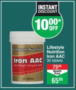 Lifestyle Nutrition Iron AAC 30 Tablets
