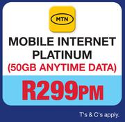MTN Mobile Internet Platinum-50GB Anytime Data