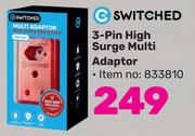 Switched 3 Pin High Surge Multi Adaptor
