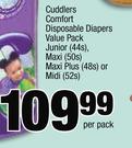 Cuddlers Comfort Disposable Diaper Value Pack Junior(44s), Maxi(50s), Maxi Plus(48s) Or Midi(52s)-Pe