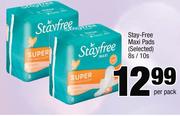 Stay Free maxi Pads (Selected)-8s/10s Per Pack