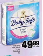Baby Soft Toilet Tissue 2 Ply(Selected)-9s Per Pack
