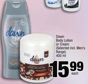 Dawn Body lotion Or cream (Selected Incl, Men's Range)-400ml Each