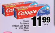 Colgate Toothpaste (Regular, Gel, Herbal Or Herbal White)-100ml Each