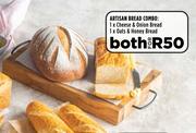 Artisan Bread Combo 1 x Cheese & Onion Bread, 1 x Oats & Honey Bread-For Both