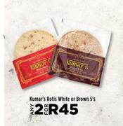 Kumar's Rotis White Or Brown-For Any 2 x 5