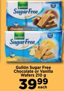 Gullon Sugar Free Chocolate Or Vanilla Wafers-210g Each