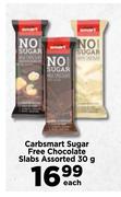 Carbsmart Sugar Free Chocolate Slabs Assorted-30g Each