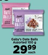 Gaby's Date Balls Assorted-100g Each