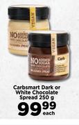 Carbsmart Dark Or White Chocolate Spread-250g Each