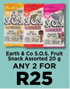 Earth & Co. S.O.S Fruit Snack Assorted-For Any 2 x 20g