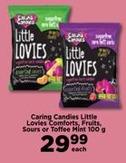 Caring Candies Little Lovies Comforts, Fruits, Sour Or Toffee Mint-100g Each