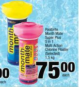 Poolbrite Month Mate Super Plus 5 In 1 Multi Action Chlorine Floater(Selected)-1.5Kg Each