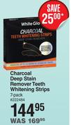 White Glo Charcoal Deep Stain Remover Teeth Whitening Strips 7 Pack