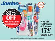 Jordan Kids Soft Toothbrush (0-9 Years)-Each