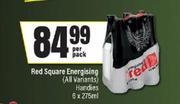Red Square Energising (All Variants) Handies-6 x 275ml Per Pack
